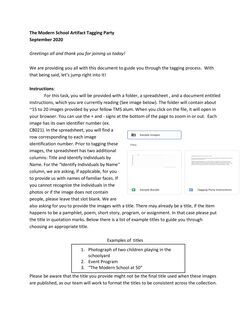 Tagging Party Instructions