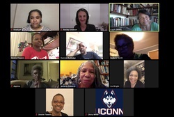 Screenshot of tagging party with Modern School alumni